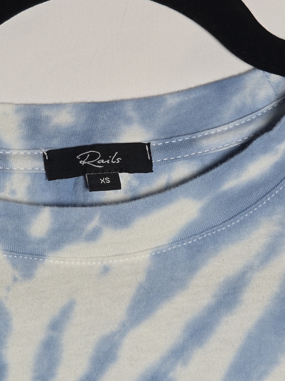 RAILS Love Your Planet Tie-Dye Tee - Blue & Green Dove Short Sleeve T Shirt - Picture 3 of 7